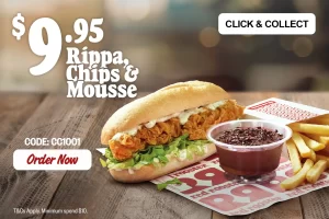 DEAL: Red Rooster - $9.95 Rippa, Regular Chips & Chocolate Mousse via Click & Collect Online or App 1