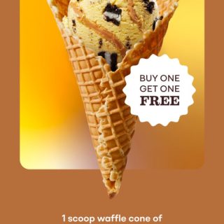 DEAL: Baskin Robbins – Buy One Get One Monkey Business 1 Scoop Waffle Cone for Club 31 Members 2