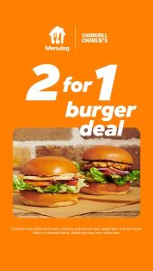 DEAL: Chargrill Charlie's - 2 for 1 Burgers via Menulog 4