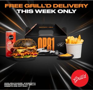 DEAL: Grill'd - Free Delivery Over $20 via Website & App (until 2 March 2025) 1 DEAL: Grill'd - Free Delivery Over $20 via Website & App (until 2 March 2025) 1
