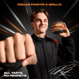 Free Standard Burger with Oscar Piastri 81 Burger or Pack Purchase at Grill’d on September 8 7