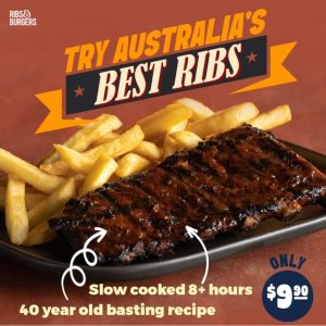 DEAL: Ribs & Burgers - $9.90 Small Ribs Combo 3