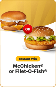 McChicken or Filet-O-Fish - Suprize Fries McDonald's 2025 1 McChicken or Filet-O-Fish - Suprize Fries McDonald's 2025 1