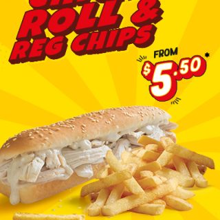 DEAL: Chicken Treat - $5.50 Chicken Roll & Regular Chips until 4pm (until 13 May 2025) 2