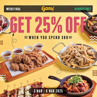 DEAL: Gami Chicken - 25% off with $80+ Spend via App (until 9 March 2025) 4 DEAL: Gami Chicken - 25% off with $80+ Spend via App (until 9 March 2025) 4
