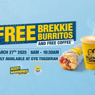 DEAL: Guzman Y Gomez Tuggerah NSW - Free Brekkie Burrito & Free Coffee (6-10:30am 27 March 2025) 8 DEAL: Guzman Y Gomez Tuggerah NSW - Free Brekkie Burrito & Free Coffee (6-10:30am 27 March 2025) 8