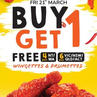 DEAL: Nene Chicken - Buy One Get One Free 6 Pieces Wingettes & Drumettes (VIC/NSW/ACT/QLD) or 4 Pieces (WA/NT) on 21 March 2025 7