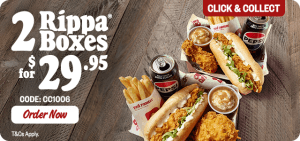 DEAL: Red Rooster - 2 Rippa Boxes for $29.95 via Click & Collect Online or App (until 13 April 2025) 1