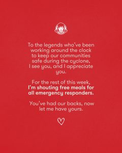 DEAL: Wendy's Hamburgers - Free Medium Combo for Emergency Responders (until 15 March 2025) 1