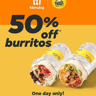 DEAL: Guzman Y Gomez - 50% off Burritos via Menulog (until 3 April 2025) 6 DEAL: Guzman Y Gomez - 50% off Burritos via Menulog (until 3 April 2025) 6