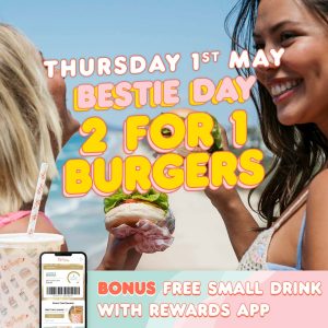 DEAL: Betty's Burgers - 2 for 1 Burgers + Free Small Drink via App (1 May 2025) 7