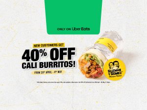 DEAL: Guzman Y Gomez - 40% off Cali Burritos for New Uber Eats Customers (until 4 May 2025) 25