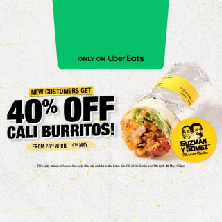 DEAL: Guzman Y Gomez - 40% off Cali Burritos for New Uber Eats Customers (until 4 May 2025) 3 DEAL: Guzman Y Gomez - 40% off Cali Burritos for New Uber Eats Customers (until 4 May 2025) 3