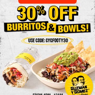 DEAL: Guzman Y Gomez - 30% off Burritos & Bowls on 4pm-12am Fridays via DoorDash (until 23 May 2025) 7