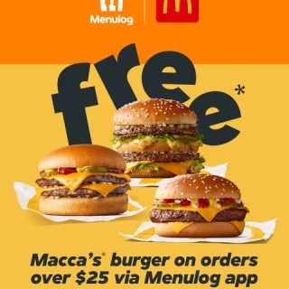 DEAL: McDonald's - Free Burger on Wednesdays & Thursdays with $25+ Spend via Menulog 5 DEAL: McDonald's - Free Burger on Wednesdays & Thursdays with $25+ Spend via Menulog 5