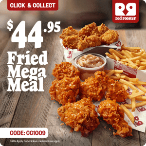DEAL: Red Rooster - $44.95 Fried Mega Meal via Click & Collect Online or App (until 29 June 2025) 1