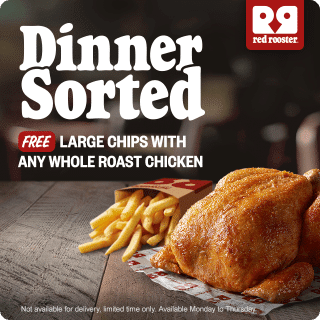 DEAL: Red Rooster - Free Large Chips with Whole Roast Chicken on Mondays-Thursdays via Click & Collect (until 15 May 2025) 4