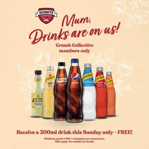 DEAL: Schnitz - Free 300ml Soft Drink with $10 Spend for Crumb Collective Members (11 May 2025) 3