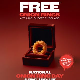 DEAL: Burger Urge - Free Onion Rings with Any Burger Purchase Dine-In for Bite Club Members (22 June 2025) 2