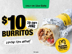 DEAL: Guzman Y Gomez - $10 Burritos via Uber Eats (until 29 June 2025) 22 DEAL: Guzman Y Gomez - $10 Burritos via Uber Eats (until 29 June 2025) 2