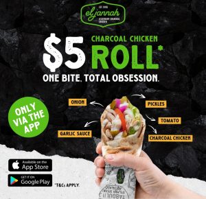 DEAL: El Jannah - $5 Charcoal Chicken Roll for New Rewards Members (until 27 July 2025) 10