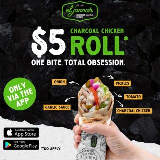 DEAL: El Jannah - $5 Charcoal Chicken Roll for New Rewards Members (until 27 July 2025) 10