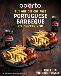 DEAL: Oporto - Buy One Get One Free Portuguese BBQ Quarter Chicken Meal via DoorDash (until 20 July 2025) 1