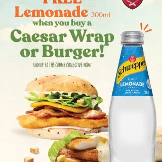 DEAL: Schnitz - Free 300ml Lemonade with Caesar Wrap or Burger for Crumb Collective Members (until 13 July 2025) 2