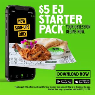 $5 Starter Pack for New Legendary Rewards Members at El Jannah 8