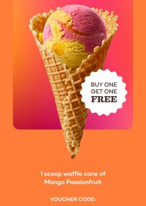 DEAL: Baskin Robbins – Buy One Get One Mango Cheesecake 1 Scoop Waffle Cone for Club 31 Members 4