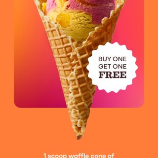 DEAL: Baskin Robbins – Buy One Get One Mango Cheesecake 1 Scoop Waffle Cone for Club 31 Members 3
