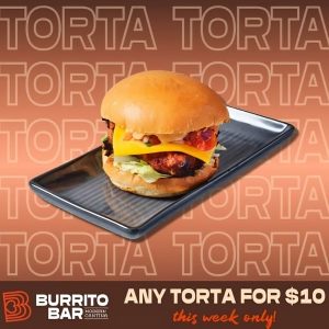 $10 Torta Burgers Now Available at Burrito Bar – This Week Only via App 3