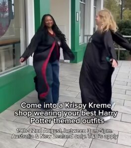 Free Krispy Kreme Original Glazed Doughnut When You Dress in Harry Potter Attire until 22 August 3 Free Krispy Kreme Original Glazed Doughnut When You Dress in Harry Potter Attire until 22 August 3
