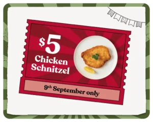 $5 Chicken Schnitzels at Schnitz on 9 September 2025 3