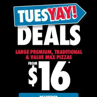 Domino’s Tuesyay Deals – $16 Large Premium, Traditional & Value Max Pizzas Delivered 2