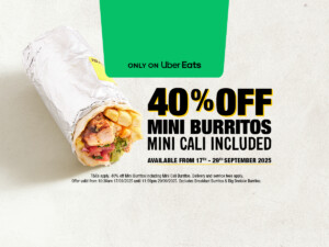 Guzman y Gomez: 40% Off Mini Burritos & Mini Cali via Uber Eats until 29 September 2025 25