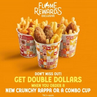 Double Dollars on Oporto’s Crunchy Rappa & Combo Cup 6
