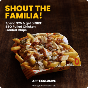 Oporto - Free BBQ Pulled Chicken Loaded Chips with $25+ Spend until 5 October 1