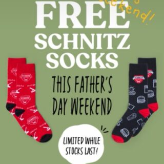 Free Schnitz Socks for Father’s Day Weekend 8