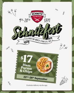 Schnitzfest Serves Up $17 Ham Parma & Chips Deal until 28 September 2025 3