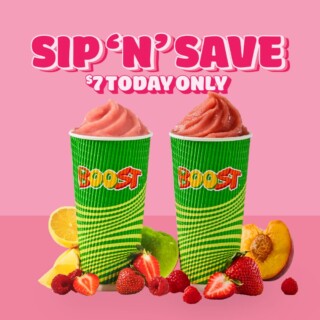Boost Juice $7 “Sip ‘N’ Save” Deal on October 1 9 Boost Juice $7 “Sip ‘N’ Save” Deal on October 1 9