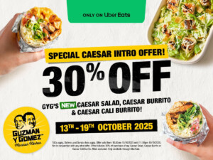Guzman y Gomez: 30% Off Caesar Menu Items via Uber Eats until 19 October 2025 25
