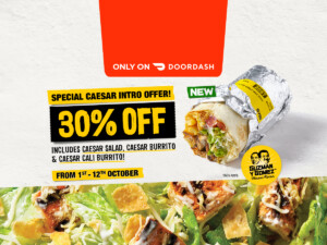 Guzman Y Gomez 30% off Caesar Range via DoorDash until October 12 25