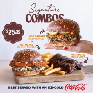Ribs & Burgers Launches Hot Brisket Beef & Hot Maple Chicken Burger Signature Combos for $25.90 1