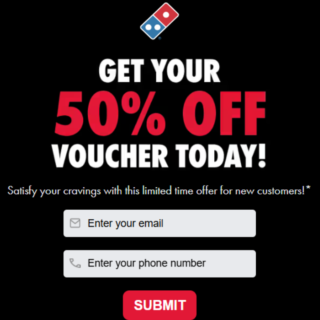 Domino’s Offers 50% Off Premium & Traditional Pizzas for New Customers 5
