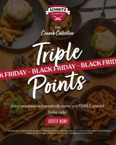 Schnitz Black Friday: Triple Crumb Collective Points Today Only 3