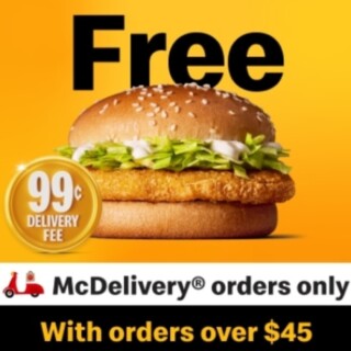 Free McChicken with $45 McDelivery Spend via MyMacca’s App Until 8 March 2026 11 Free McChicken with $45 McDelivery Spend via MyMacca’s App Until 8 March 2026 11