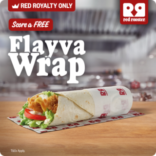 Red Rooster: Free Flayva Wrap with Your Next Order When You Spend $15 for Red Royalty Members 10 Red Rooster: Free Flayva Wrap with Your Next Order When You Spend $15 for Red Royalty Members 10