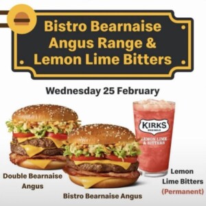 McDonald’s Launches New Bistro Bearnaise Angus Range & Lemon Lime Bitters from 25 February 1