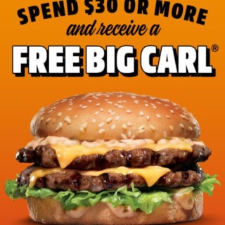 Carl’s Jr. Free Big Carl with $30 Spend via MyCarl’s App 10